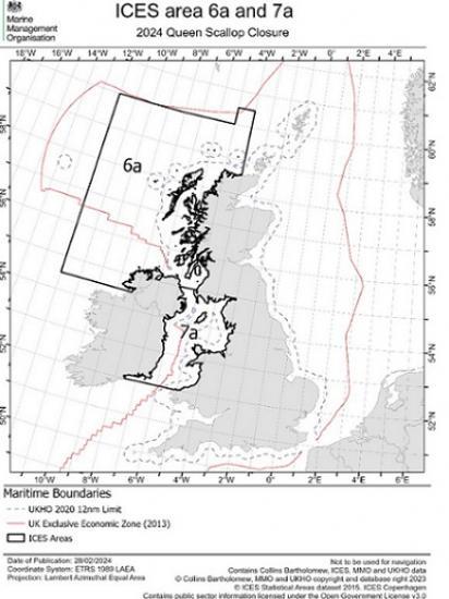 Photograph of ICES Divisions 6a And 7a Queen Scallop Fishery Closure