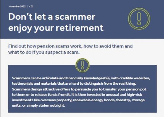 Photograph of Be A Scamsmart Investor If You Are Thinking About Making Investments Or Changing Your Pension Arrangements