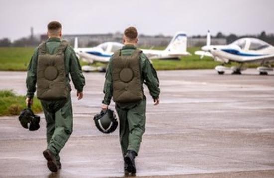 Photograph of First Ukrainian Pilots Graduate From RAF Flight Training