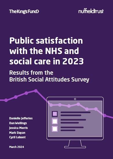 Photograph of Public Attitudes To The NHS And Social Care