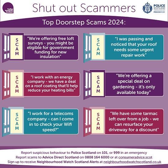 Photograph of Nationwide Shut Out Scammers Campaign Launched By Trading Standards Scotland And Police Scotland To Empower Consumers To Avoid Doorstep Scams