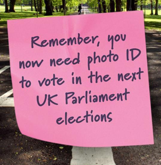 Photograph of Photo ID Needed For The Election On 4 July