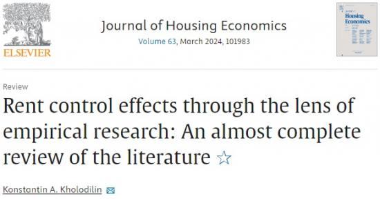 Photograph of Rent Control Effects Through The Lens Of Empirical Research - An Almost Complete Review Of The Literature