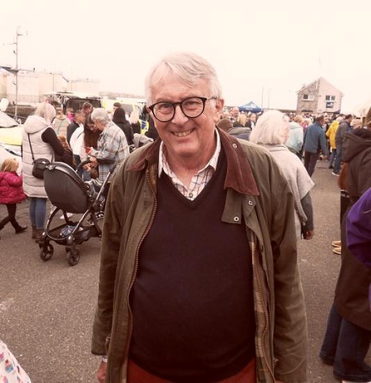 Photograph of Jamie Stone - The LibDem Candidate In Good Mood At Wick Harbour Day