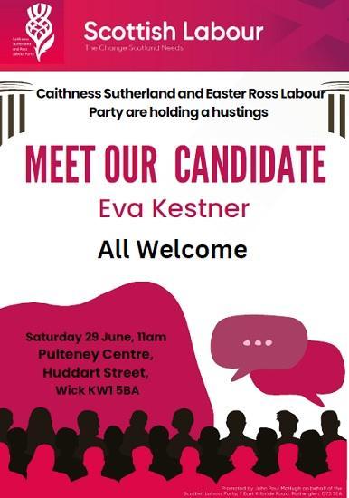 Photograph of Labour Hustings In Wick To Meet Eva Kestner - Labour Candidate For Election In Caithness, Sutherland And Easter Ross