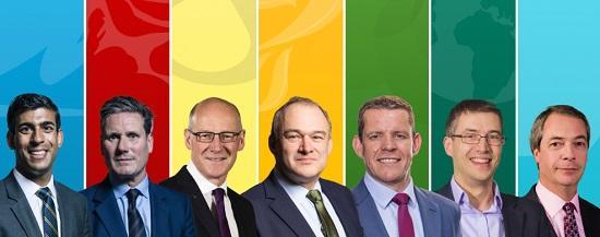 Photograph of General Election 2024 - The MSE Leaders' Debate Sunak, Starmer, Swinney, Davey, Ap Iorwerth, Ramsay And Farage Tell Us What They'd Do About Energy Bills, Council Tax, Carer's Allowance And More