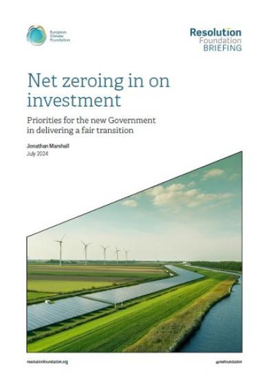 Photograph of Net Zeroing In On Investment - Priorities For The New Government In Delivering A Fair Transition