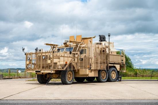 Photograph of First Trial On British Army Vehicle For High-powered Laser Weapon - Potentially 10p Per Shot