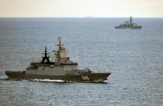 Photograph of Royal Navy and RAF shadow Russian ships and intercept Russian aircraft to protect UK national security