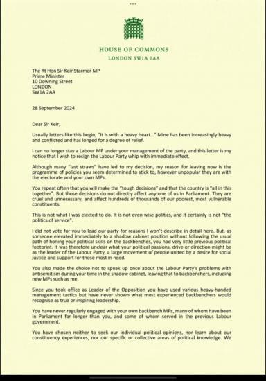 Photograph of Rosie Duffield MP - The First Labour MP Resigns With Damning Letter To Keir Starmer