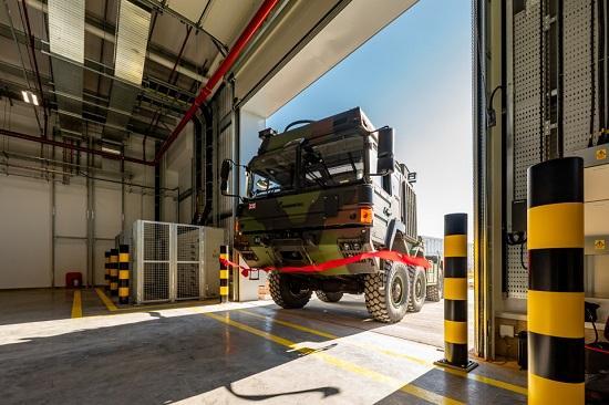 Photograph of Storage facility for over 900 vehicles completed at MOD Ashchurch