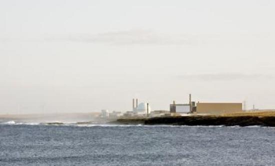 Photograph of Repairs At Dounreay After 80mph winds