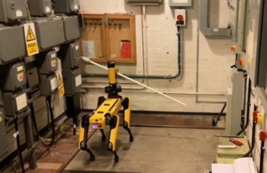 Photograph of Crane back in business - with a little help from Spot the robot dog at Dounreay