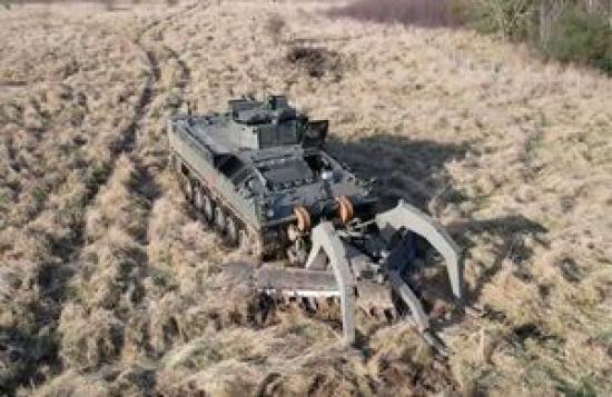 Photograph of New British Army robotic mine plough aims to better shield soldiers from danger