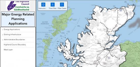 Photograph of Council online Major Energy Related Planning map is live