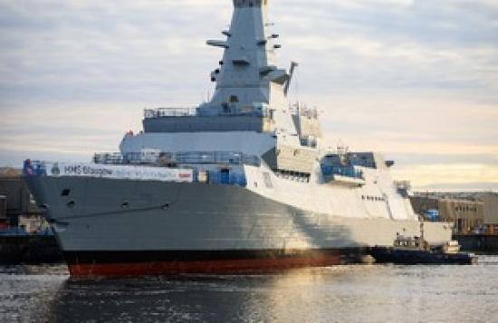 Photograph of HMS Glasgow naming ceremony marks milestone for UK security and economy