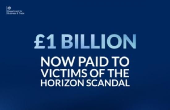 Photograph of Compensation to postmasters reaches £1 billion milestone