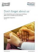 Thumbnail for article : Over a million lower income families today include both a disabled person and an unpaid carer - who suffer a £3,300 income penalty as a result