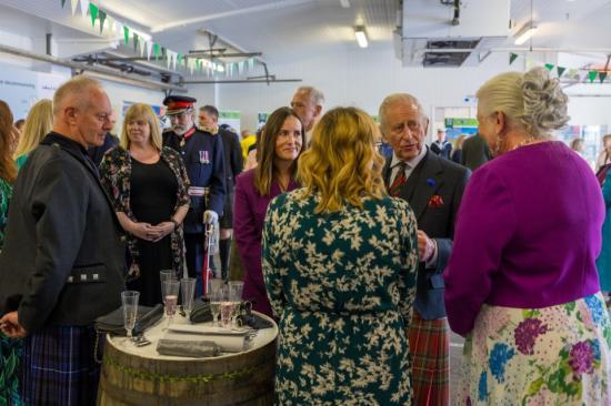 Photograph of His Majesty The King takes in Caithness nuclear history