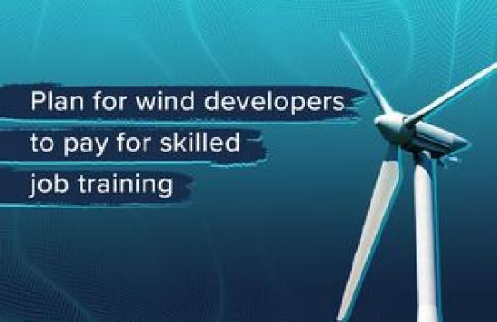 Photograph of Plan for wind developers to pay for skilled job training