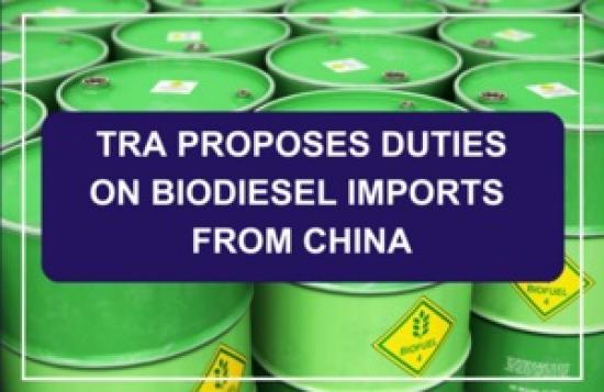 Photograph of TRA proposes new anti-dumping measure on Chinese biodiesel