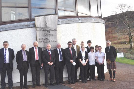 Photograph of Ministerial visit to Ardnamurchan High School