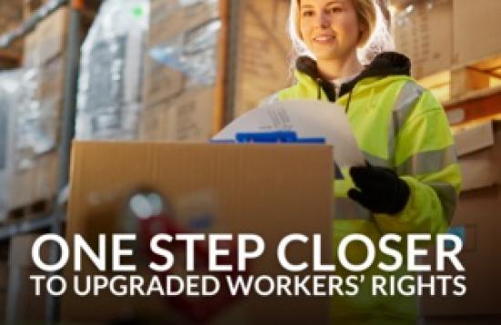 Photograph of Biggest upgrade to workers’ rights in a generation comes one step closer