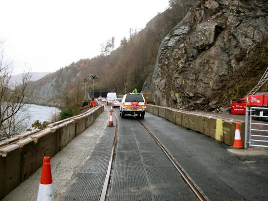 Photograph of Amended timetable for partial reopening of Stromeferry bypass 