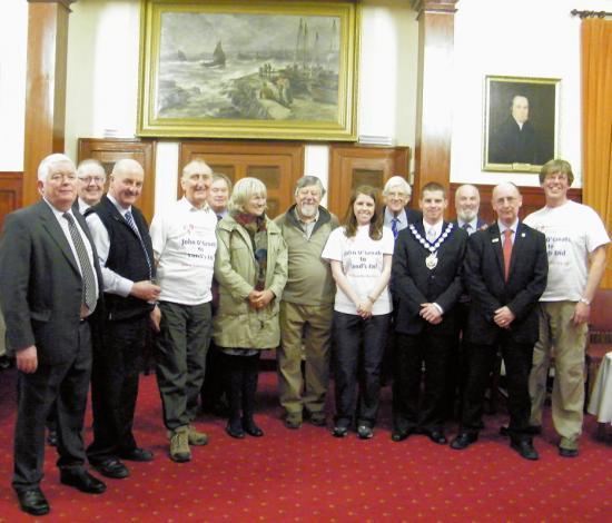 Photograph of Caithness Councillors Greet Prostate Cancer Love Train Project