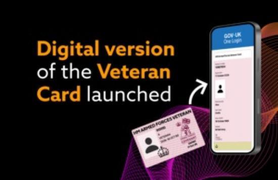 Photograph of Digital version of Veteran Card launched for quicker and easier access to support