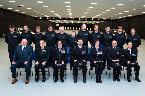 Photograph of New recruit officers join the Civil Nuclear Constabulary
