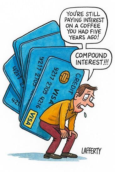 Photograph of The £15 Coffee - How Compound Interest  On Credit Cards Turns Small Indulgences into Long-Term Burdens