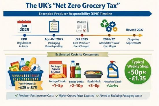 Photograph of Extended Producer Responsibility - The Tax You May Not Have Noticed But Will Push Up Grocery Prices - The Net Zero Grocery Tax