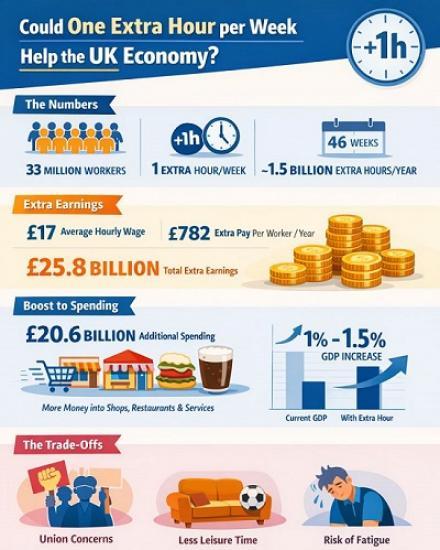 Photograph of One Extra Hour - Should UK Workers Chip In for Growth?