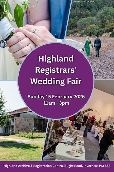 Photograph of Highland Registrars invite suppliers to 2026 Wedding Fair