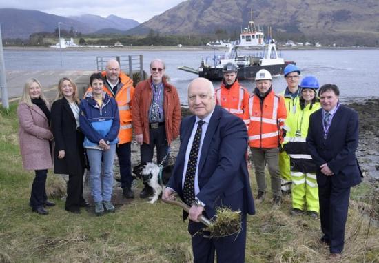 Photograph of Construction begins on transformational Corran Ferry Infrastructure Improvement Scheme
