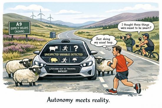 Photograph of Why Self‑Driving Cars Will Have to Adapt to Runners And Not the Other Way Around