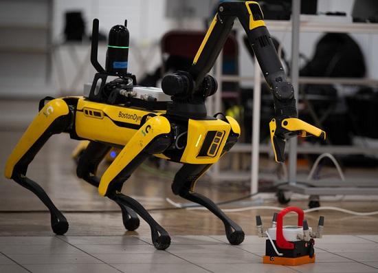 Photograph of Defence Science and Technology Laboratory assesses robotic systems in hazardous incident recovery trial