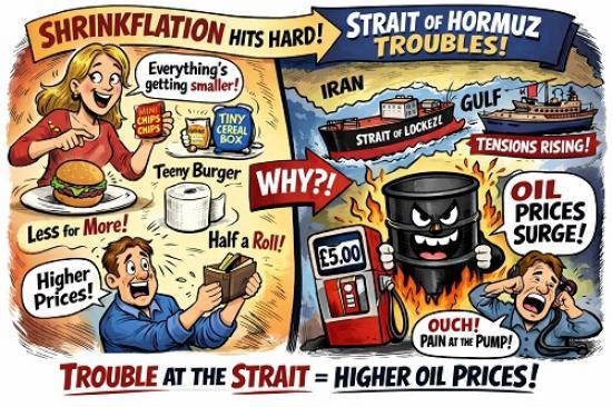 Photograph of ‘Skimpflation’: how the Strait of Hormuz is linked to your lasagne – and other everyday goods