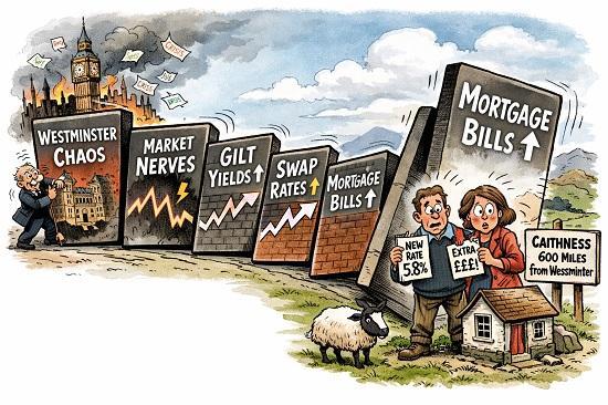Photograph of Why Westminster Chaos Is Pushing Up Caithness Mortgage Bills