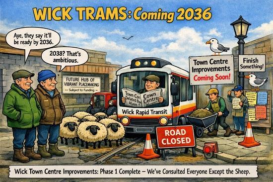 Photograph of Wick Town Centre Improvements - The Edinburgh Trams Project (Pocket‑Sized Edition)