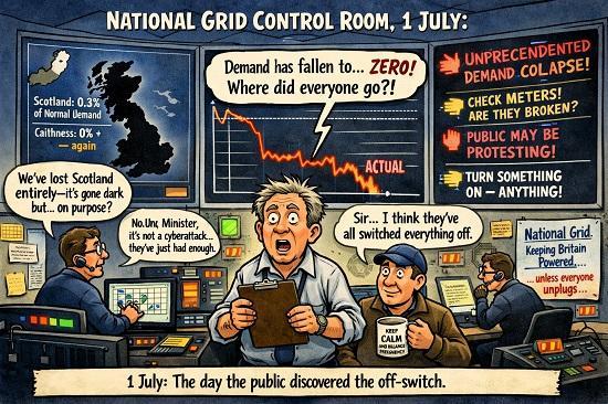 Photograph of What Would Actually Happen If Millions Switched Everything Off for 24 Hours? on 1 July New Cap Day