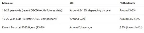 Photograph of UK and the Netherlands - A Very Different Way To Deal With The NEET Young People