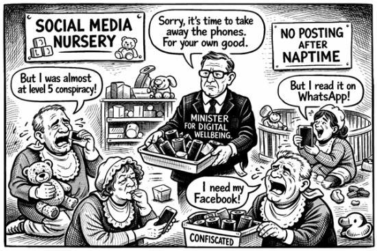 Photograph of Maybe It’s Time We Ban Adults From Social Media For Their Own Safety, Obviously