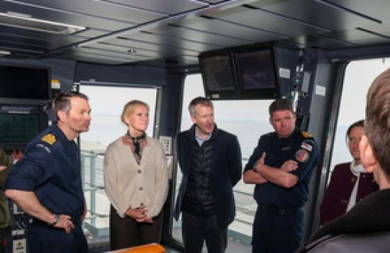 Photograph of UK Forces protect NATO with aircraft carrier operations in High North