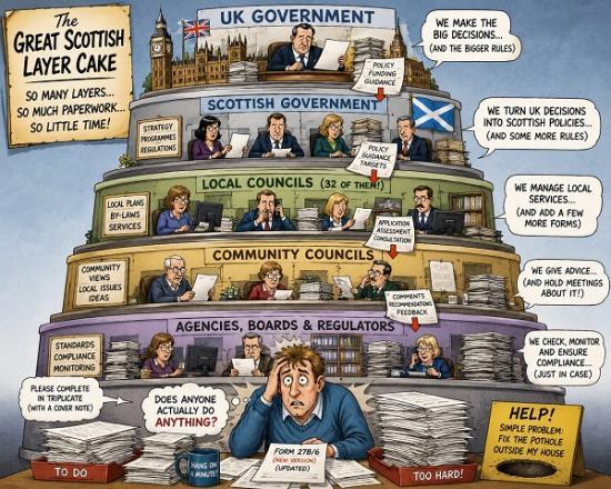 Photograph of The Great Scottish Layer Cake: How Many Governments Does It Take to Change a Light Bulb?