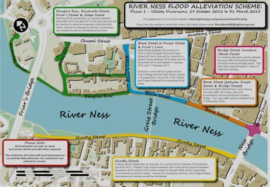 Photograph of Major Flood Works Start In Inverness On 29th October