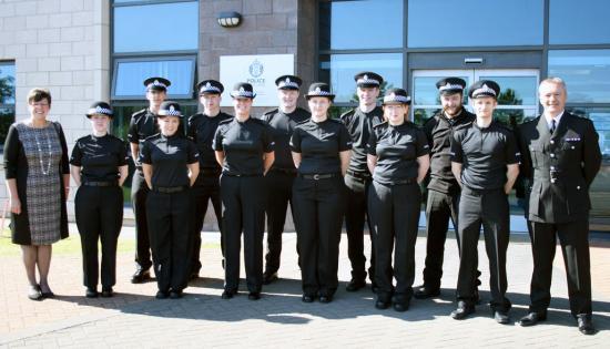 Photograph of Thirteen new Special Constables sworn in to serve and protect the Highlands and Islands