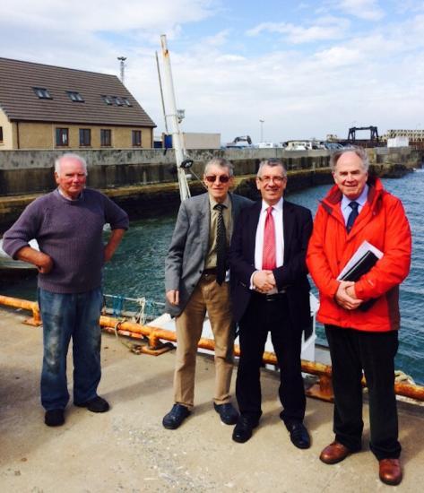 Photograph of David Stewart MSP Visits Gills Harbour