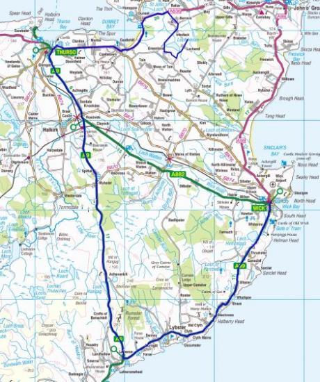 Photograph of Turbine Loads on Caithness Roads - Drivers note times for possible delays